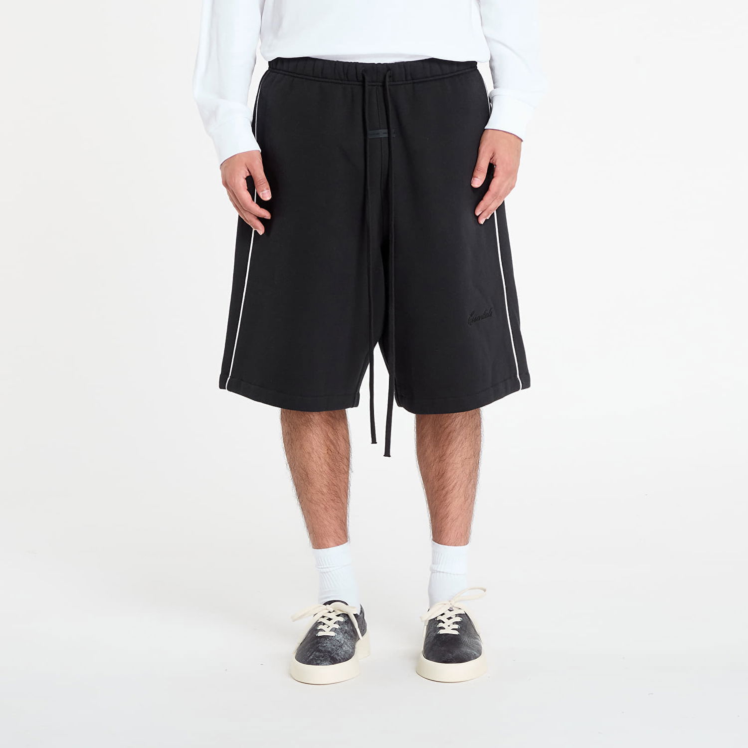 Shorts Fear of God Fear of God Essentials Relaxed Sweatshorts With Piping Sort | 160SP254550F-378, 0