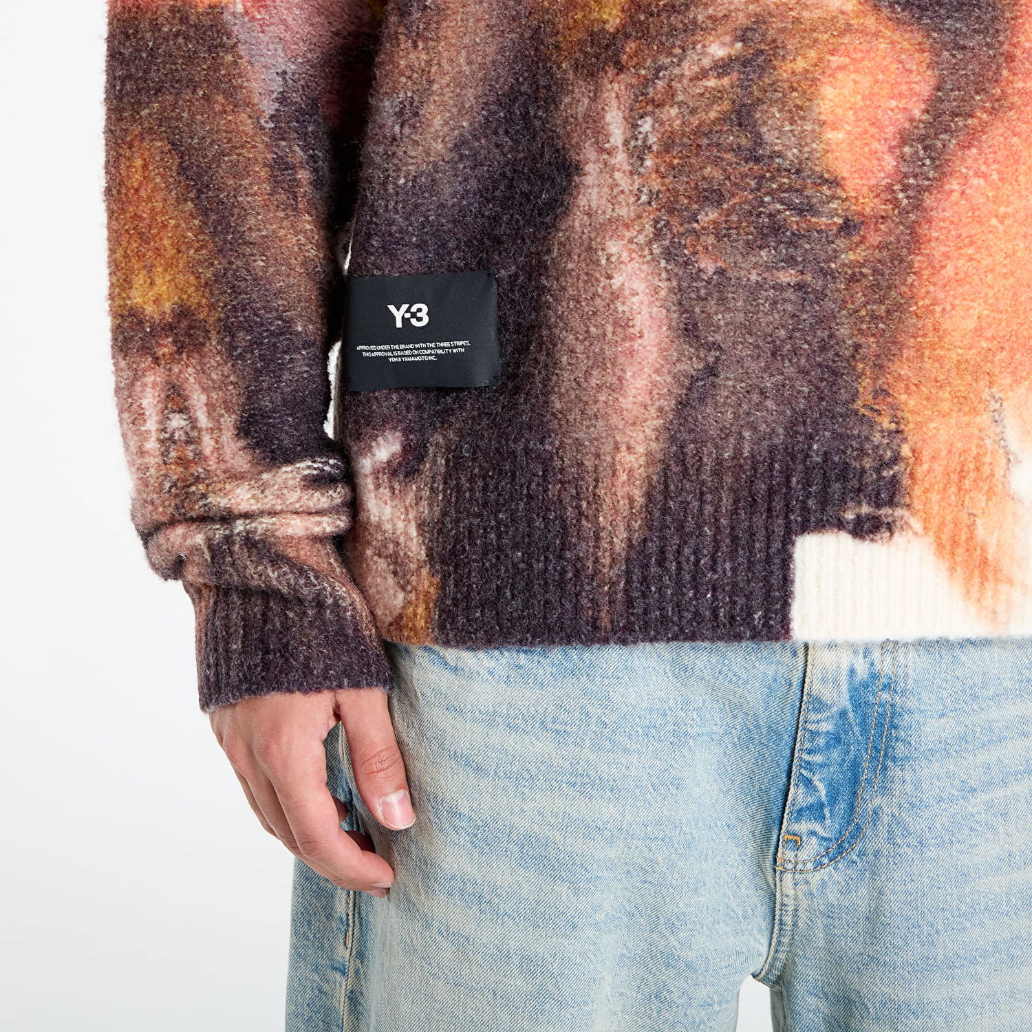 Sweater Y-3 Y-3 Graphix Knit Crew Sweater Hvid | JX7332, 1