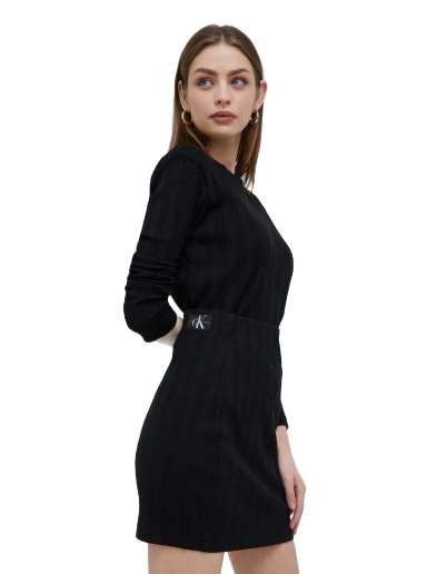 Nederdel CALVIN KLEIN Cotton Stretch Side Button Skirt Sort | J20J221439