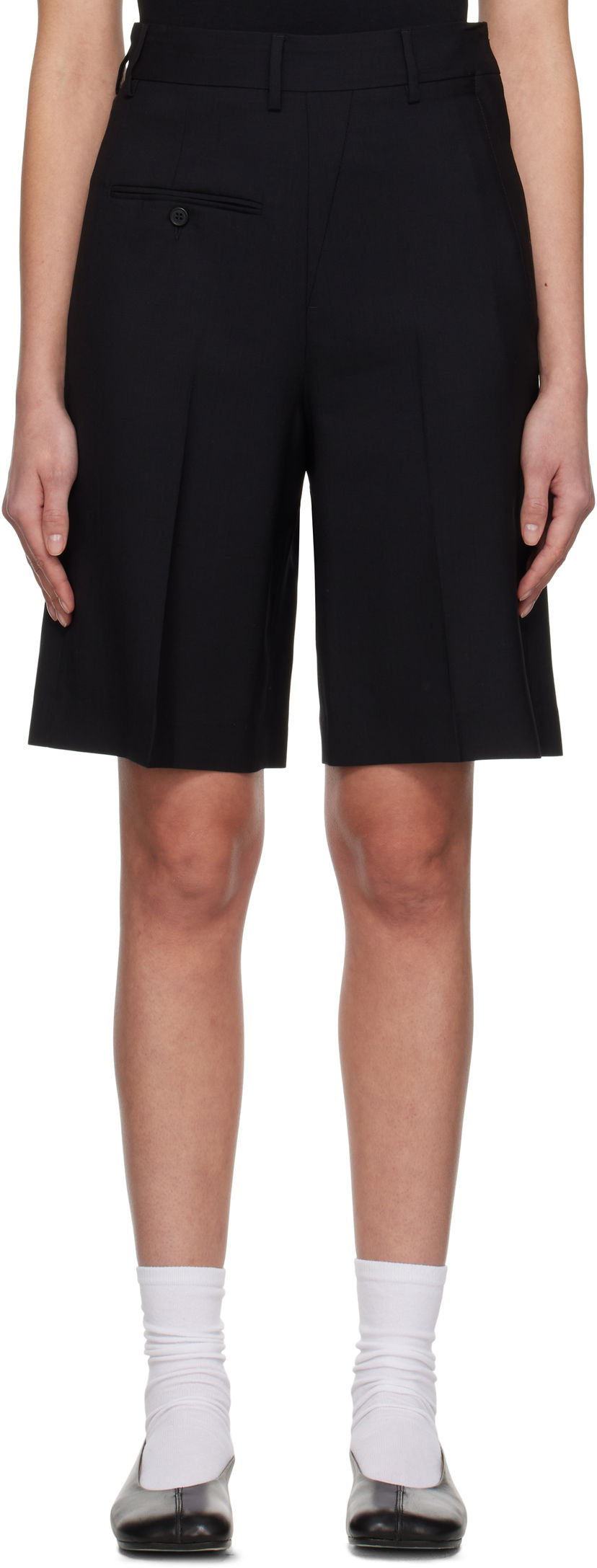 Shorts Maison Margiela MM6 Maison Margiela Tailoring Wool Canvas Shorts Sort | S52MU0125 M35080