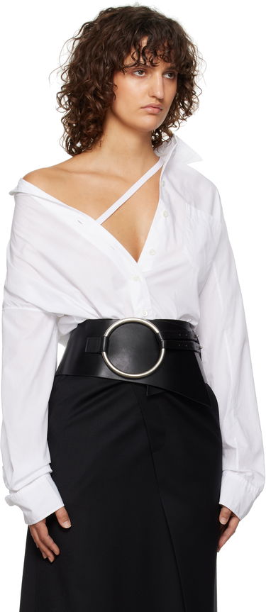 Skjorte Ann Demeulemeester Ann Demeulemeester Aida Metal Ring Belt Hvid | 2402-U-BE20-LT128-099, 1