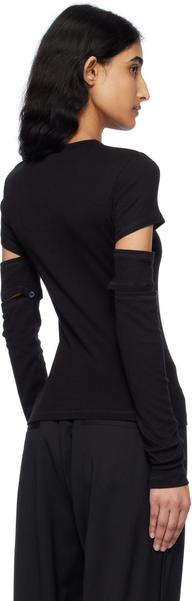 T-shirt Helmut Lang Helmut Lang Slashed Long Sleeve T-Shirt Sort | O09HW509, 2