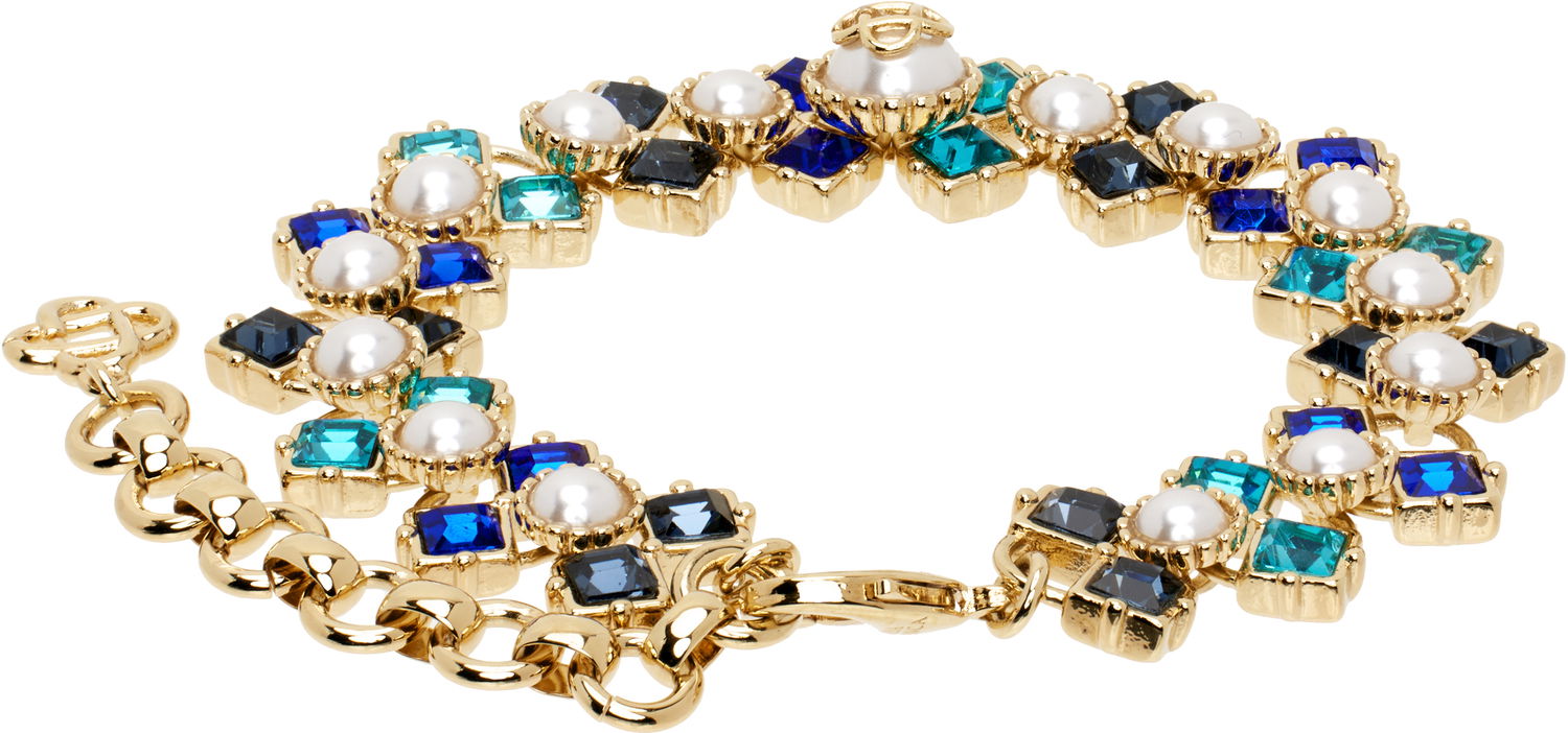 Armbånd Casablanca Crystal & Faux-Pearl Bracelet Metalisk | APS25-JW-231-03, 1