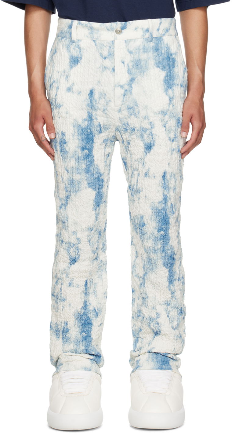 Bukser Feng Chen Wang Feng Chen Wang Printed Trousers Blå | FUS17TR07