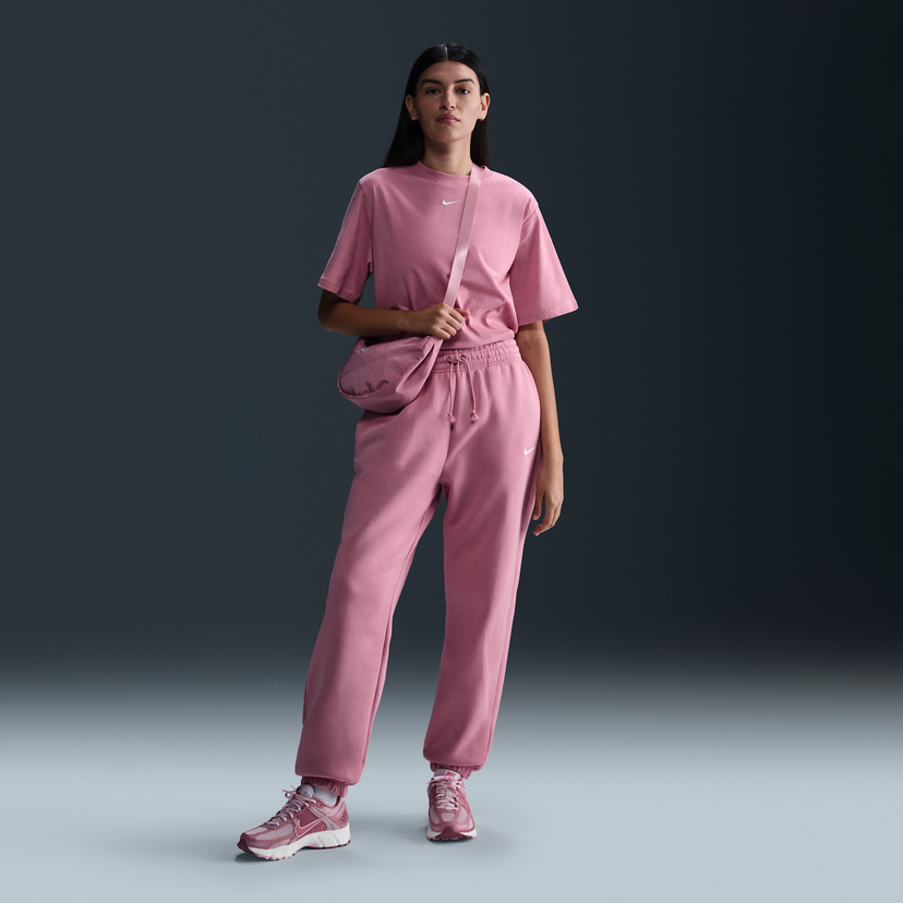 T-shirt Nike Sportswear Phoenix Fleece High-Waisted Loose Fit Pants Lyserød | FZ5996-699