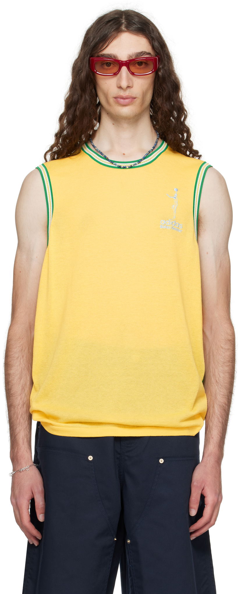 Tanktop Wales Bonner Wales Bonner adidas Originals Edition Jab Tank Top Gul | JY6077
