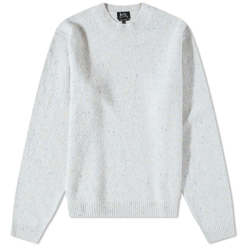 Sweater A.P.C. Chandler Donegal Crew Knit Grå | WOAOX-H23157-LAB, 0