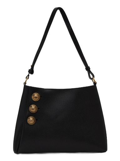 Skuldertaske Balmain Emblème Bag Sort | CN1BS874LGSR