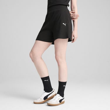 Shorts Puma ESS Elevated 5" High-Waisted Ribbed Shorts Sort | 685026_01, 0