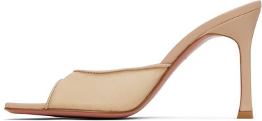 Tilbehør Amina Muaddi Amina Muaddi Alexa Mesh 95 Heeled Sandals Beige | SSENSE EXCLUSIVE 95MM ALEXA MESH, 2
