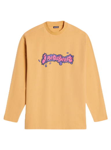 T-shirt Jacquemus Le Desenho Manches Longues Daisy Logo Long Orange | 235JS122-2003-2AL