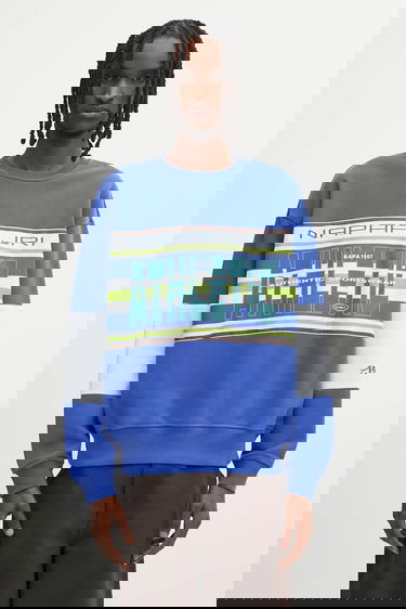Sweatshirt Napapijri Martine Rose Graphic Striped Crew Neck Sweatshirt Flerfarvet | NP0A4I4ZBE11, 0
