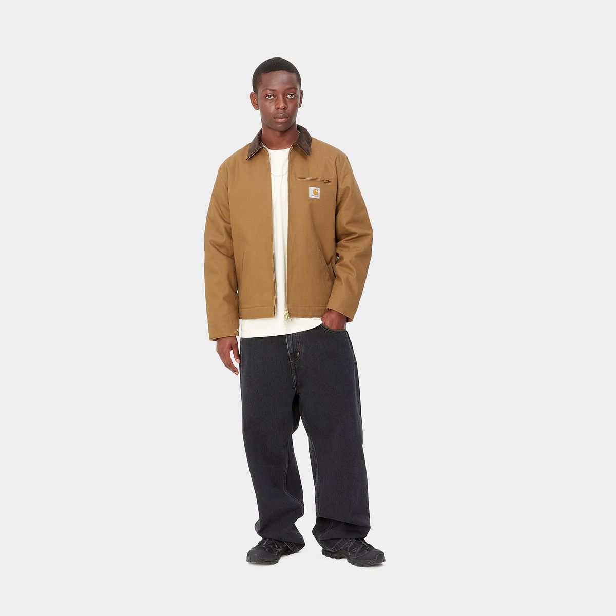 Jakke Carhartt WIP Detroit Jacket "Hamilton Brown / Tobacco rigid" Bourgogne | I015264_00S_01, 1