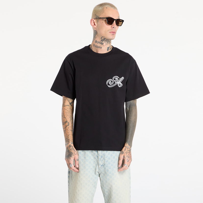 T-shirt Awake NY Script T-Shirt Sort | AWK-FW25-TS002 -BLK