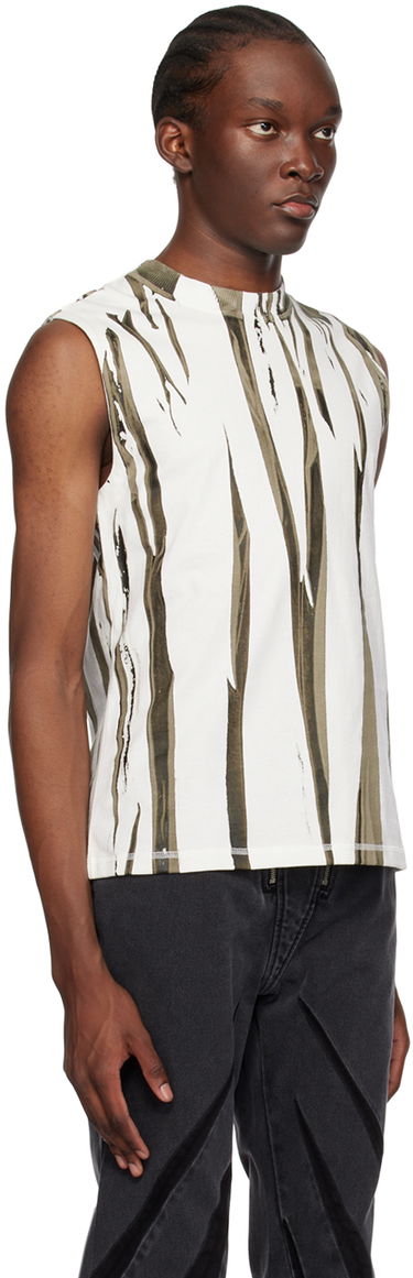 Tanktop Dion Lee Fang Print Sleeveless Top Hvid | C3142P23, 1