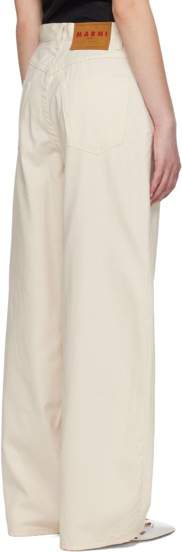Jeans Marni Marni Embroidered Denim Jeans Beige | PAJD0586S0 USCX58, 2