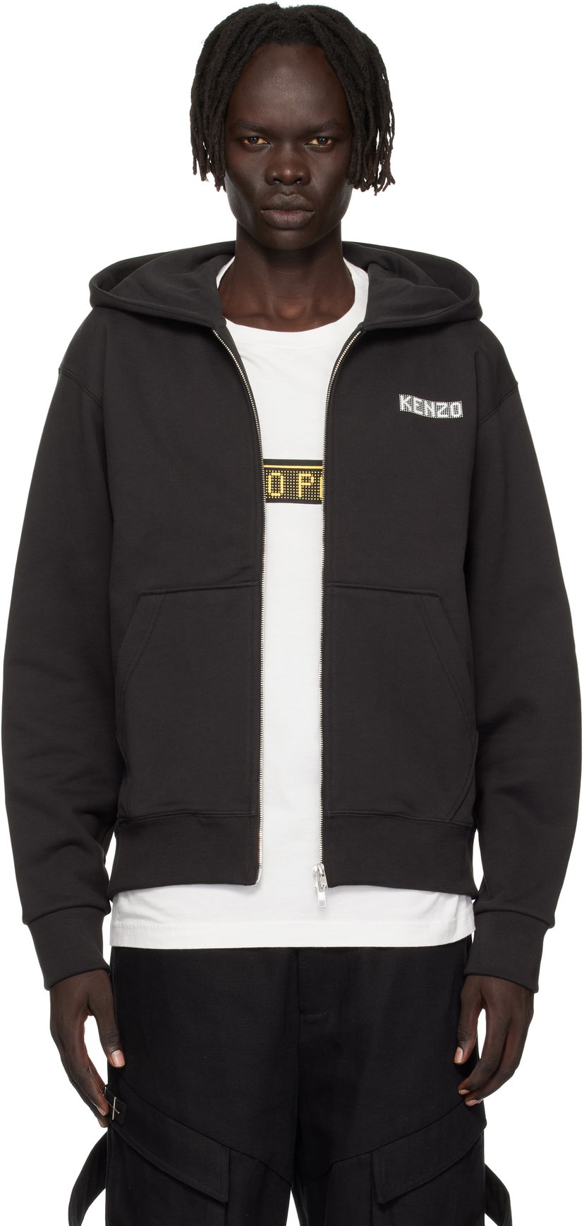 Sweatshirt KENZO Kenzo Paris 'KENZO City' Full-Zip Hoodie Sort | FF65HO2544MC