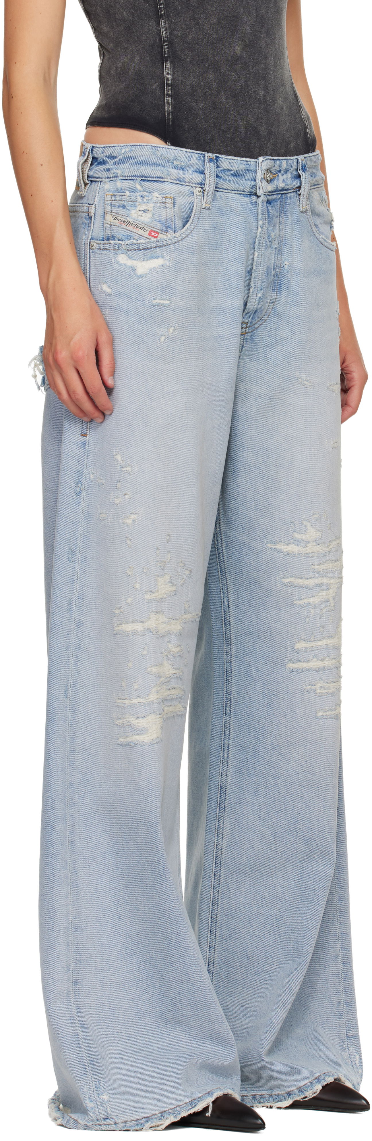 Jeans Diesel Relaxed Distressed Wide-Leg 1996 D-Sire Jeans Blå | A06925 09M53, 1