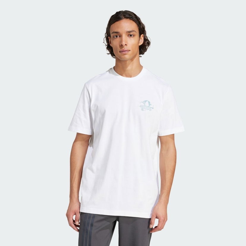 T-shirt adidas Originals adidas Originals Resort Graphic T-Shirt Hvid | KC4956
