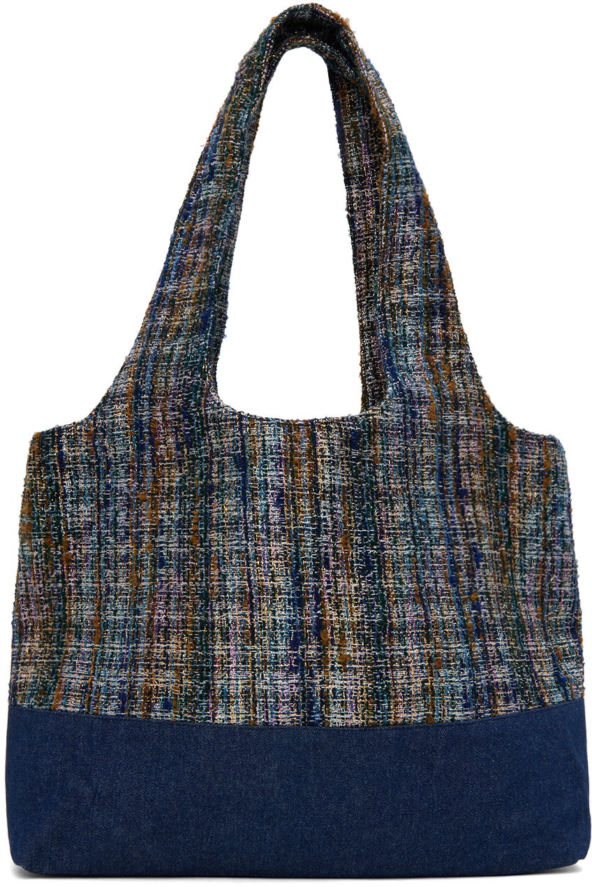 Mulepose Anna Sui Anna Sui Tweed & Denim Tote Flerfarvet | 1024B90,, 0