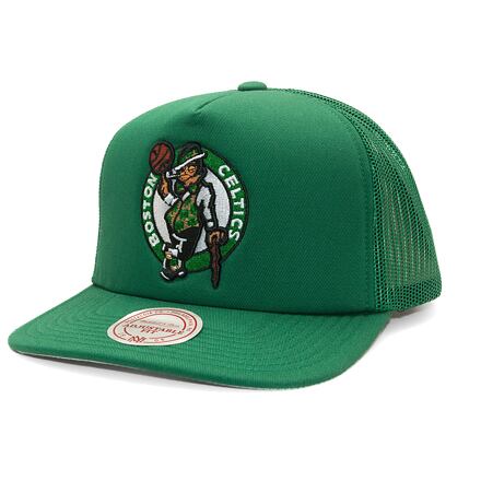 Kasket Mitchell & Ness Boston Celtics Evergreen Trucker Hat Grøn | HT8032-BCEGREN