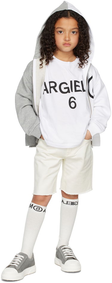 Shorts Maison Margiela MM6 Maison Margiela Kids Logo Denim Shorts Grå | M60099-MM046, 0