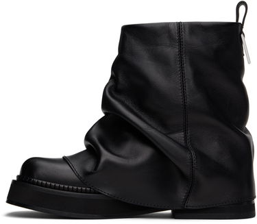 Frakker The Attico Attico Mini Robin Slouch Leather Boots Sort | 247WS832 L019, 2