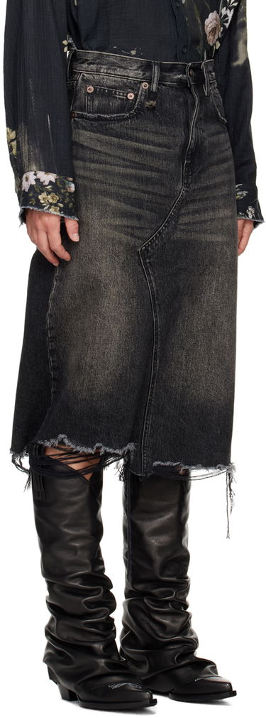 Nederdel R13 R13 Jesse Denim Midi Skirt Sort | R13WD100-D239D, 1