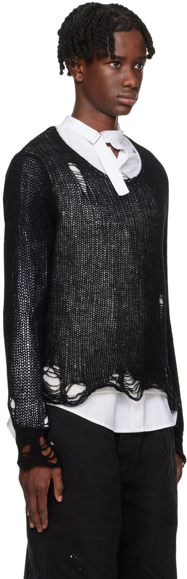 Sweater R13 R13 Layered Distressed Knit Sweater Sort | R13WY206-Y122B, 4