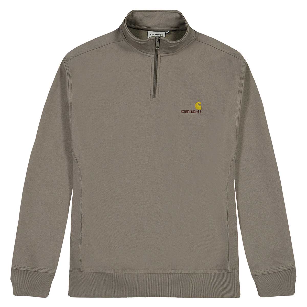Sweatshirt Carhartt WIP Half Zip American Script , Teide Grå | I027014.1CRXX, 1