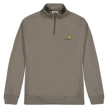 Sweatshirt Carhartt WIP Half Zip American Script , Teide Grå | I027014.1CRXX, 1