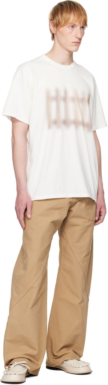 T-shirt JW Anderson JW Anderson Fence Print T-Shirt Hvid | JT0292-PG1800, 3