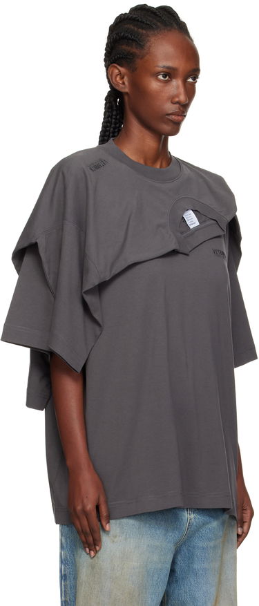 T-shirt VETEMENTS VETEMENTS Double Layered T-Shirt Grå | UH76TR400M, 1