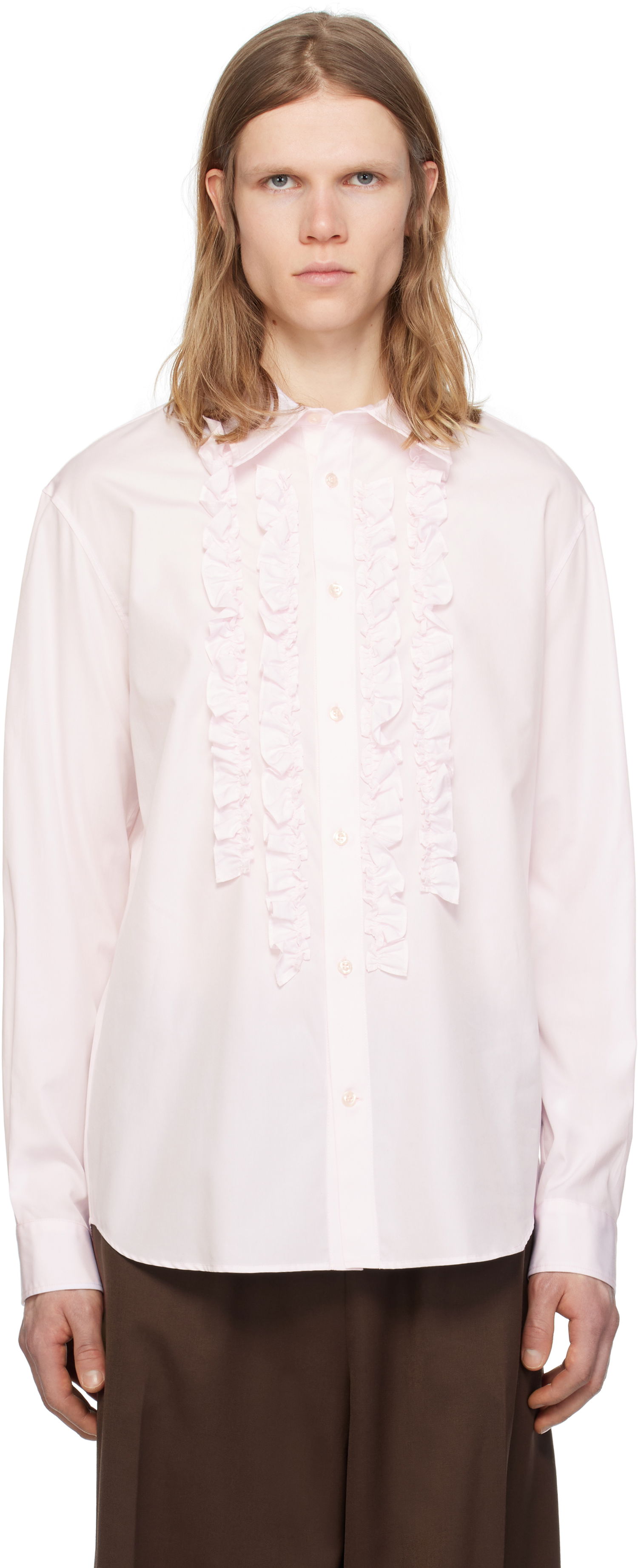Skjorte Simone Rocha Simone Rocha Ruffle Prom Shirt Lyserød | 5340 1025, 0