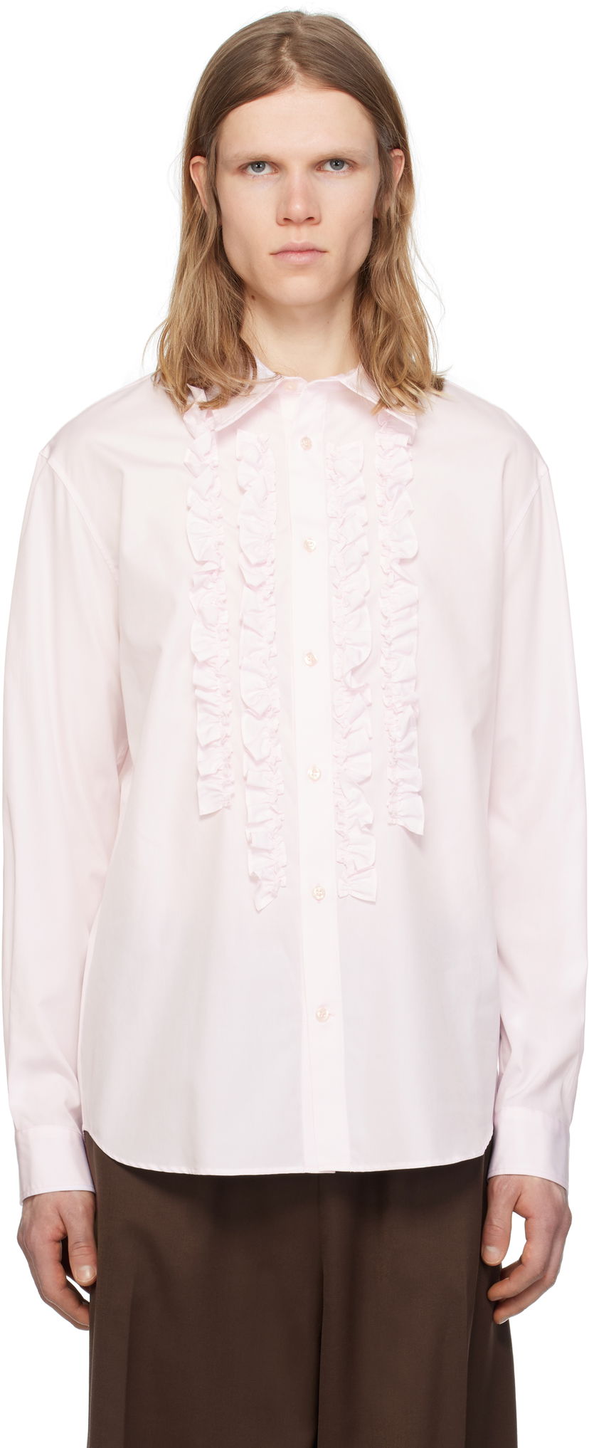 Skjorte Simone Rocha Simone Rocha Ruffle Prom Shirt Lyserød | 5340 1025