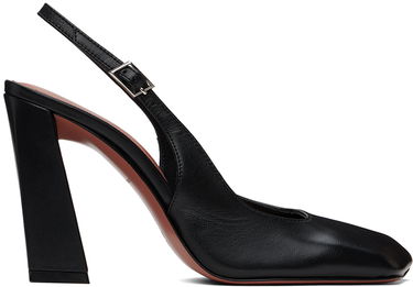 Sneakers og sko Amina Muaddi Amina Muaddi Sling Heels Sort | CHARLOTTE SLING BLOCK NAPPA, 0