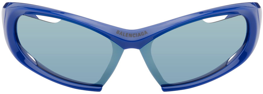 Solbriller Balenciaga Dynamo Rectangle Sunglasses Mørkeblå | BB0318S-002, 0