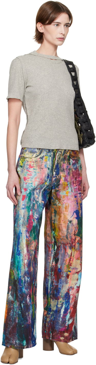 T-shirt Eckhaus Latta Eckhaus Latta Flip Ribbed T-Shirt Grå | 1204-EL-PS25-CE -, 3