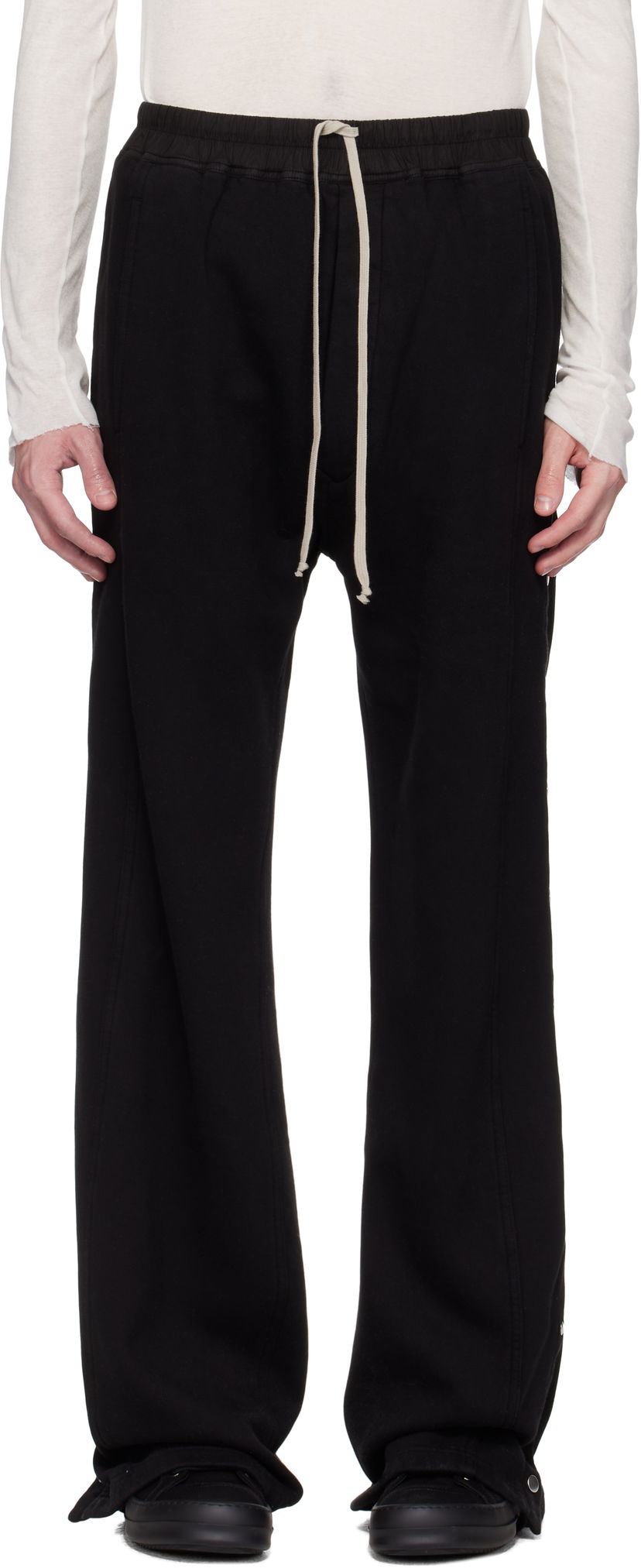 Joggingbukser Rick Owens Rick Owens DRKSHDW Hollywood Pusher Sweatpants Sort | DU01E3393 F