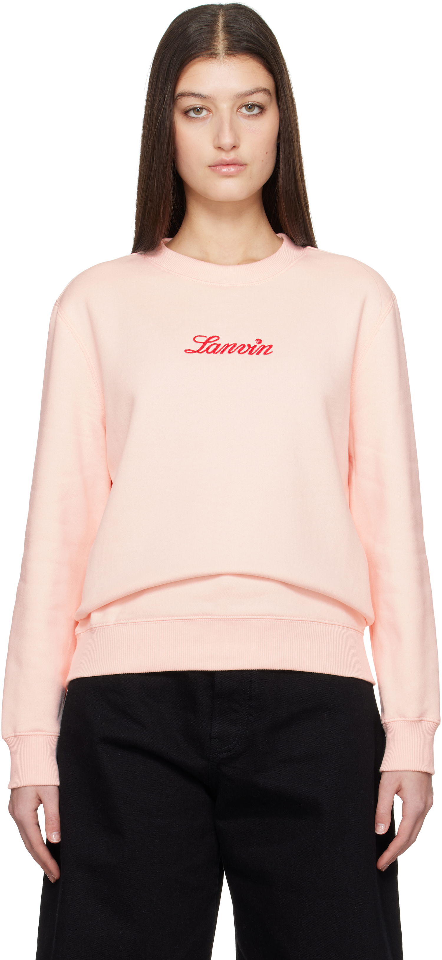 Sweater LANVIN Lanvin Embroidered Sweatshirt Lyserød | RW-SS0006-J134-P25, 0