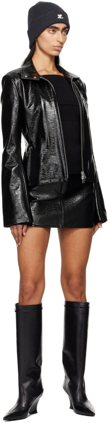 Nederdel Courrèges Vinyl Miniskirt Sort | PERCJU001VY0014, 3
