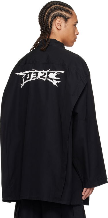 Skjorte 032C 032c Intermission Cargo Overshirt Sort | S25-URW-1402-000, 2