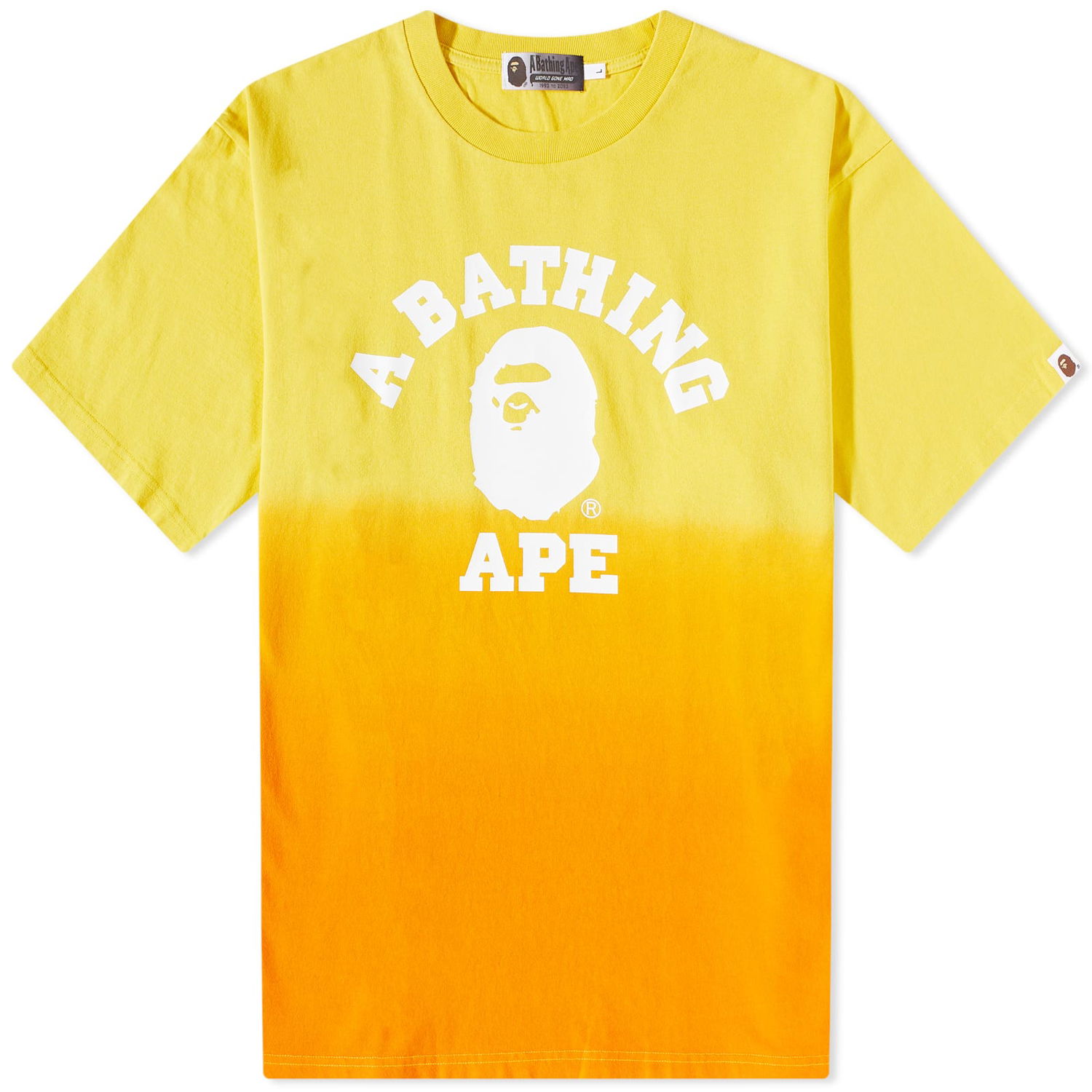 T-shirt BAPE College Gradation Dyed T-Shirt Orange Orange | 001CSJ301003M-ORN, 0
