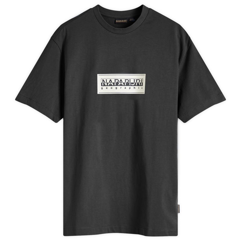 T-shirt Napapijri Box Logo T-Shirt Black Sort | NP0A4I3L0411