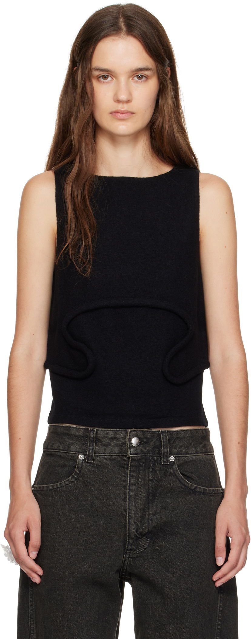 Tanktop Eckhaus Latta Eckhaus Latta Pallas Tank Top Sort | 1405-EL-PF25-D -