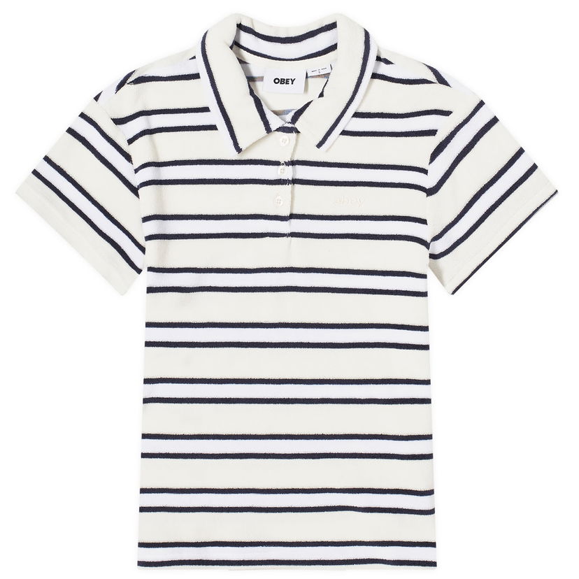 Polo skjorte OBEY Sol Polo Hvid | 231090006-UBL