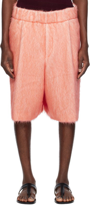Shorts Dries Van Noten Dries Van Noten Pleated Shag-Knit Shorts Orange | 251-020953-1443, 0