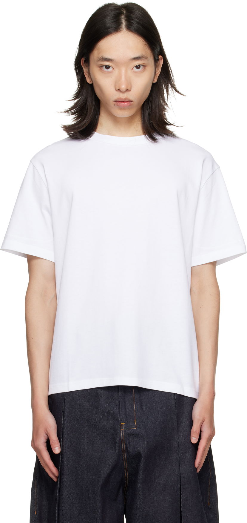 T-shirt sage NATION SAGE NATION Short Sleeve Lock T-Shirt Hvid | S043 SS LOCK TEE 100% COTTON W