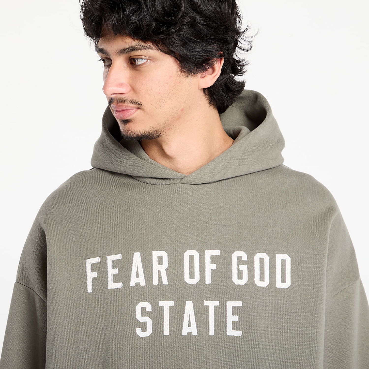 Sweatshirt Fear of God Fear of God Essentials 90's Hoodie Grøn | 192SP256217F-245, 1