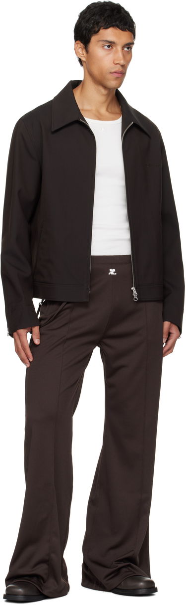Jakke Courrèges Courrèges Embroidered Zipped Twill Jacket Sort | 325CBL307PL0222, 3